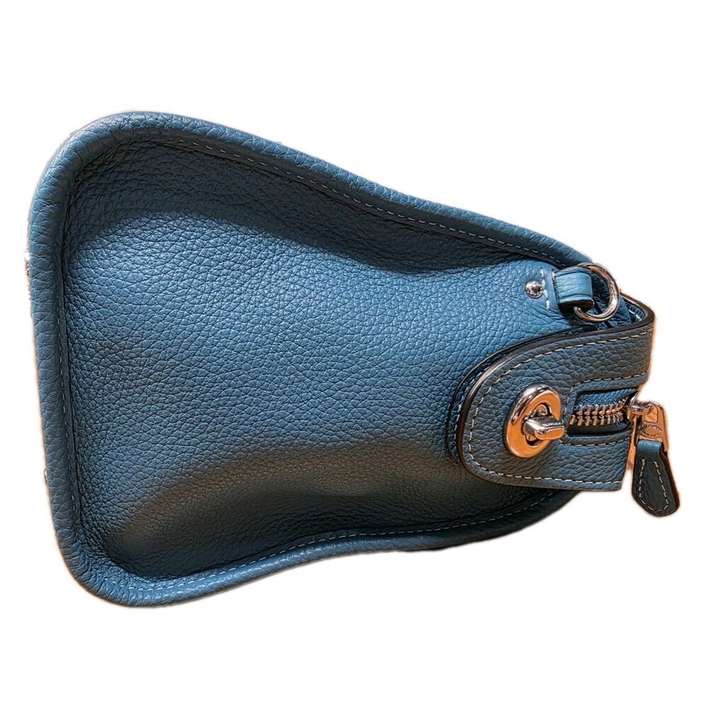Coach Millie Satchel Pebbled Leather Turquoise Teal CE633 Excellent Condition - Picture 5 of 16